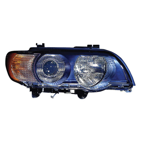 For BMW X-5 2000 01 02 2003 Headlight w/o CONTROL ,w/ HID BULB WHITE TURN INDICATOR Passenger Side 63 12 6 930 240 BM2519109