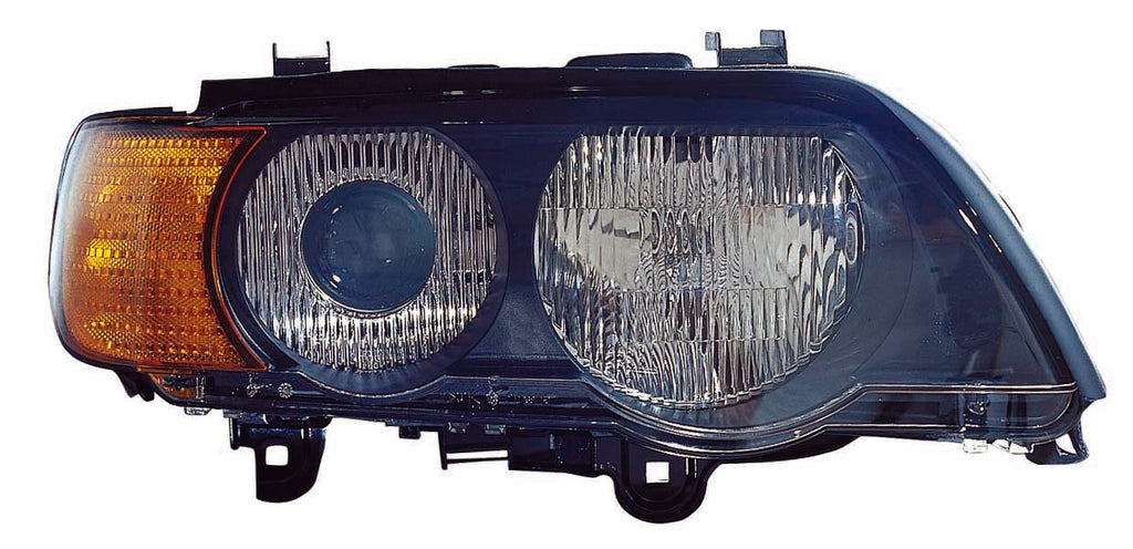 For BMW X-5 2000 01 02 2003 Headlight w/o CONTROL w/ HID BULB YELLOW TURN INDICATOR Passenger Side 63 12 6 930 234 BM2519108