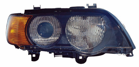 For BMW X-5 2000 01 02 2003 Headlight w/o CONTROL w/ HID BULB YELLOW TURN INDICATOR Passenger Side 63 12 6 930 234 BM2519108