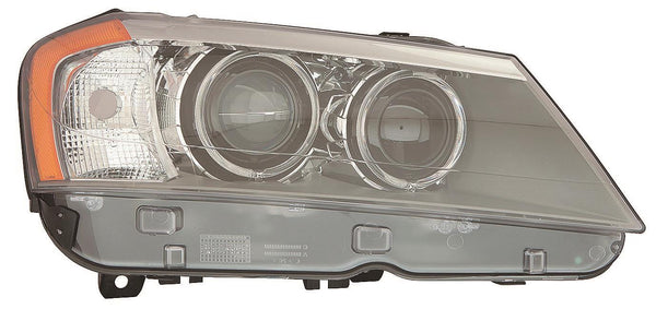 For BMW X-3 2011 12 13 2014 Headlight XENON w/o Adaptive Passenger Side CAPA Certified 63 11 7 276 996 BM2503172C