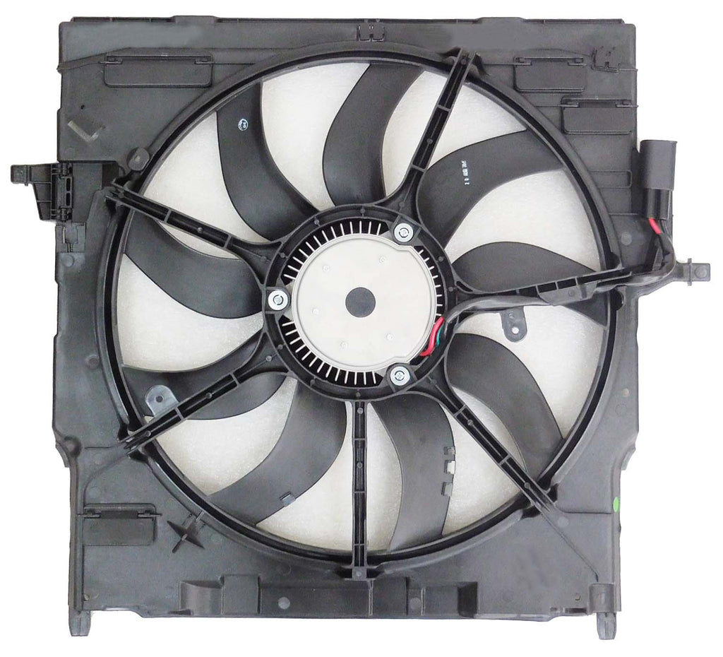 For BMW X-5 (F-15) 3.0L Engine GAS/ DIESEL 2014 15 16 2017/ X5 E Hybrid (F-15) 2016 2017/ X6 (F16) 3.0L Engine 2015 16 2017 Radiator Fan Assembly 17 42 7 634 471 BM3115129