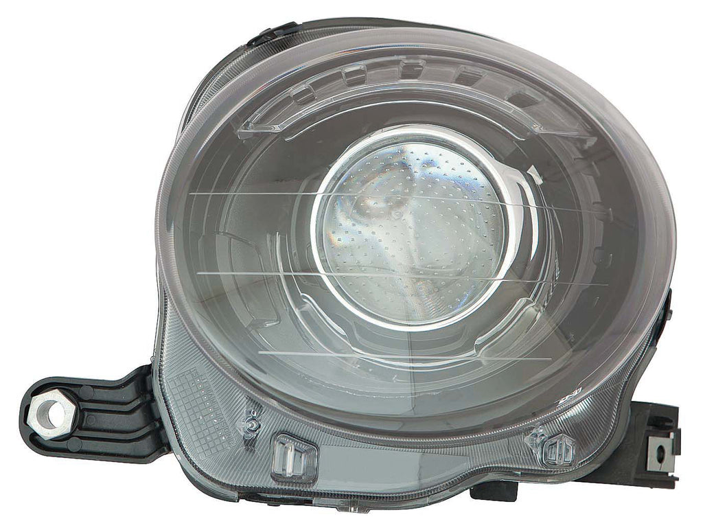 For Fiat 500e 2013 14 15 16 2017 Headlight Projector w/ Black/ Chrome Trim Driver Side CAPA Certified 68172231AC FI2502101C