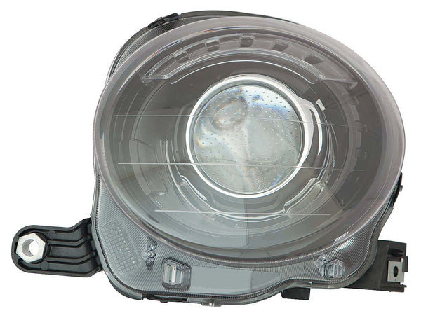 For Fiat 500e 2013 14 15 16 2017 Headlight Projector w/ Black/ Chrome Trim Driver Side CAPA Certified 68172231AC FI2502101C