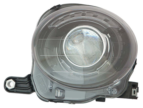 For Fiat 500e 2013 14 15 16 2017 Headlight Projector w/ Black/ Chrome Trim Driver Side CAPA Certified 68172231AC FI2502101C