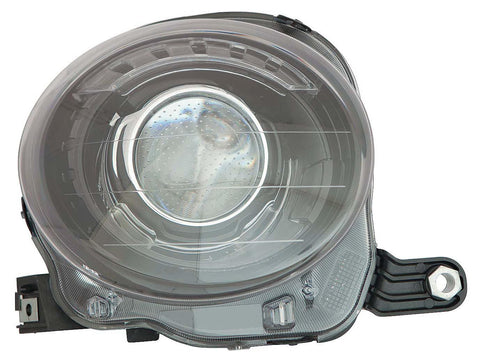 For Fiat 500e 2013 14 15 16 2017 Headlight Projector w/ Black/ Chrome Trim Passenger Side CAPA Certified 68172230AC FI2503101C