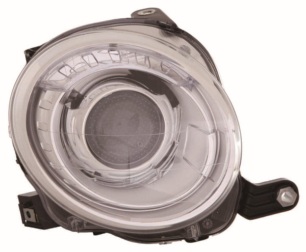 For Fiat 500 HB/ 500C Convertible. 2012 13 14 15 16 17 18 2019 Headlight 1 Passenger Side CAPA Certified 5182428AE FI2503100C