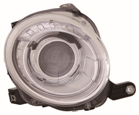 For Fiat 500 HB/ 500C Convertible. 2012 13 14 15 16 17 18 2019 Headlight 1 Passenger Side CAPA Certified 5182428AE FI2503100C