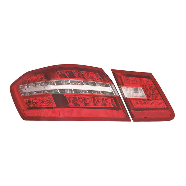 For Mercedes-Benz E Class Sedan 2010 11 12 2013/ Hybrid 2013 Tail Light Tail Light & Back Up Light LED CLEAR/ RED LENS SET  MB2811103