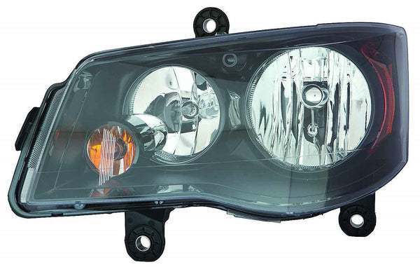 For Dodge Grand Caravan 2014 15 16 17 18 19 2020/ Chrysler Town & Country 2014 15 2016 Headlight Halogen CODE LME w/ Black Bezel Driver Side 68206501AE CH2502266