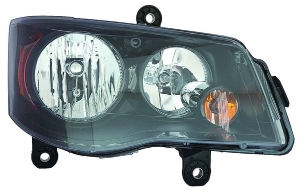 For Dodge Grand Caravan 2014 15 16 17 18 19 2020/ Chrysler Town & Country 2014 15 2016 Headlight Halogen CODE LME w/ Black Bezel Passenger Side 68206500AE CH2503266