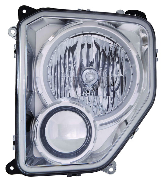For Jeep Liberty 2008 09 10 11 2012 Headlight (ROUND BULB SHIELD) w/o Black Bezel w/o Fog Light Driver Side 57010171AE CH2502234