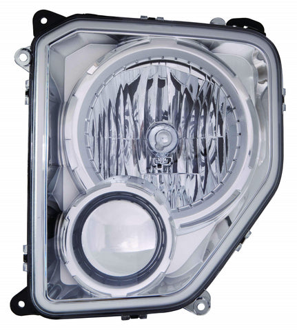 For Jeep Liberty 2008 09 10 11 2012 Headlight (ROUND BULB SHIELD) w/o Black Bezel w/o Fog Light Driver Side 57010171AE CH2502234