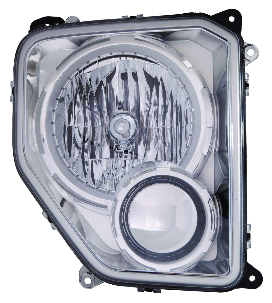 For Jeep Liberty 2008 09 10 11 2012 Headlight (ROUND BULB SHIELD) w/o Black Bezel w/o Fog Light Passenger Side 57010170AE CH2503234