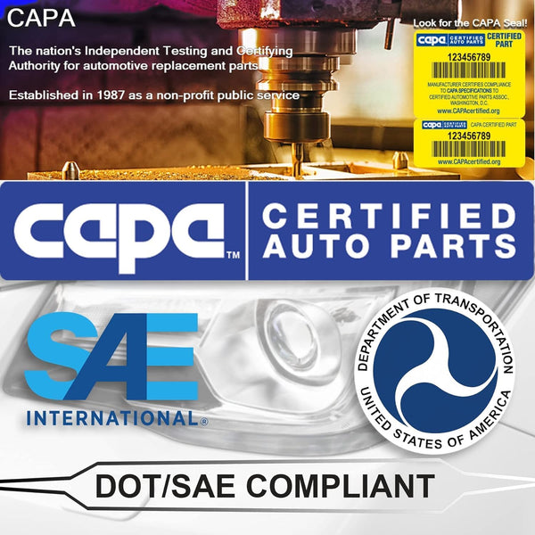 For Fiat 500L 2014 15 16 2017 Tail Light EASY/ POP/ Sport/ LOUNGE/ 2018 19 2020 POP/ Sport/ LOUNGE Passenger Side CAPA Certified 68201958AA FI2819101C