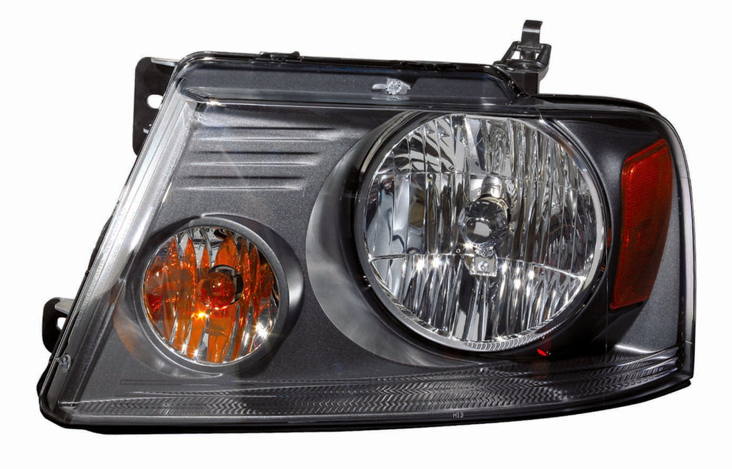 For Ford F-150 2007 2008 Headlight w/o Chrome w/ SHADOW Gray Trim Driver Side CAPA Certified 7L3Z 13008 DA FO2502248C