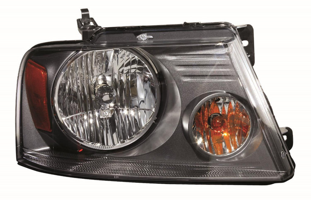 For Ford F-150 2007 2008 Headlight w/o Chrome w/ SHADOW Gray Trim Passenger Side CAPA Certified 7L3Z 13008 CA FO2503248C
