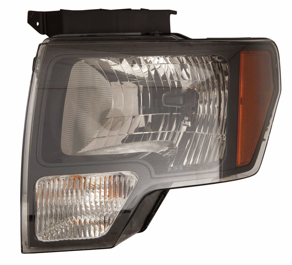 For Ford F-150 Pickup 2010 11 12 13 2014 Headlight Black Trim SVT Raptor Driver Side CAPA Certified DL3Z 13008 EC FO2502289C