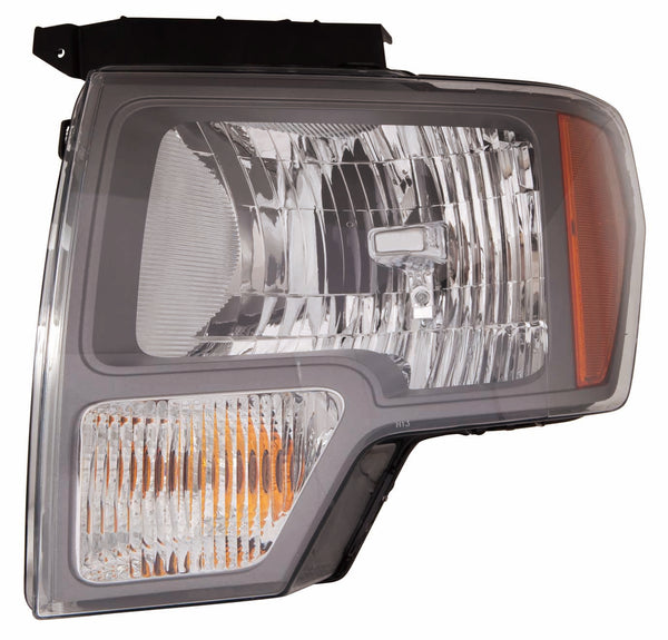 For Ford F-150 Pickup 5/ 1/ 2010-2010 Headlight STERLING Gray Trim Driver Side CAPA Certified AL3Z 13008 AH FO2502297C