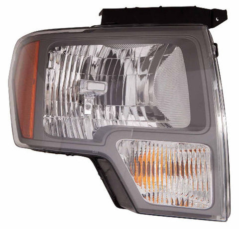 For Ford F-150 Pickup 5/ 1/ 2010-2010 Headlight STERLING Gray Trim Passenger Side CAPA Certified AL3Z 13008 AG FO2503297C