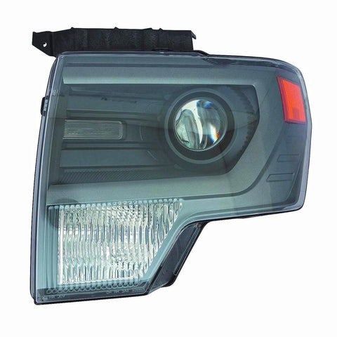 For Ford F-150 Pickup 2010 11 12 13 2014 Headlight HID SVT Raptor Gray Trim w/o LOGO Driver Side CAPA Certified DL3Z 13008 CB FO2518122C