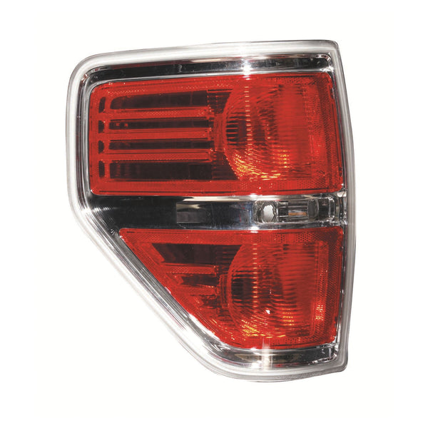 For Ford F-150 2009 10 11 12 13 2014 Tail Light STYLESIDE FX2 Chrome ACCENT Driver Side CAPA Certified BL3Z 13405 B FO2818143C