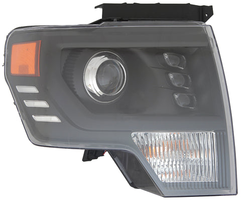 For Ford F-150 Pickup LD 2009 10 11 12 13 2014 Headlight LED HIGH/ LOW BEAM BLACK Bezel w/ Projector FIT ALL PERFORMANCE HEADLamp Passenger Side  FO2503403