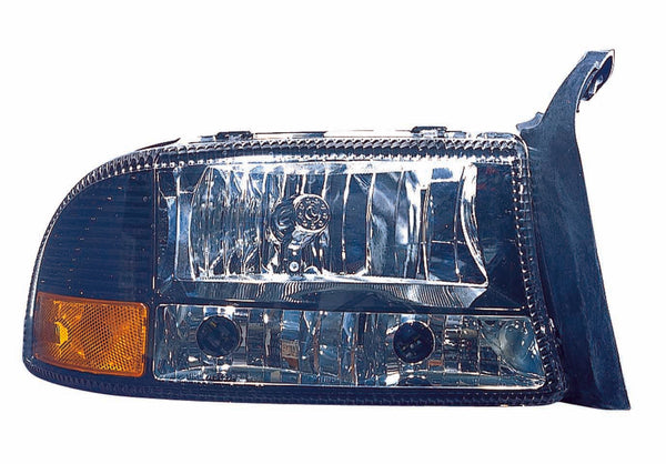 For Dodge Dakota Pickup 1997 98 99 00 01 02 03 2004 Headlight w/ Parking Side Signal Marker Light DIAMOND ONE SET Black  CH2505114