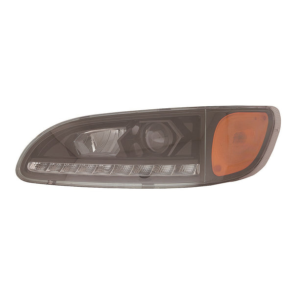 For Peterbilt 325 2008 09 10 11 2012/ 330 2005-2014/ 335 2005-2014/ 337 2010 11 12 13 2014/ 340 2006 07 08 09 10 11 2012/ 348 2012 13 2014/ 382 2012 13 2014 Headlight w/ LED DRL Black Driver Side