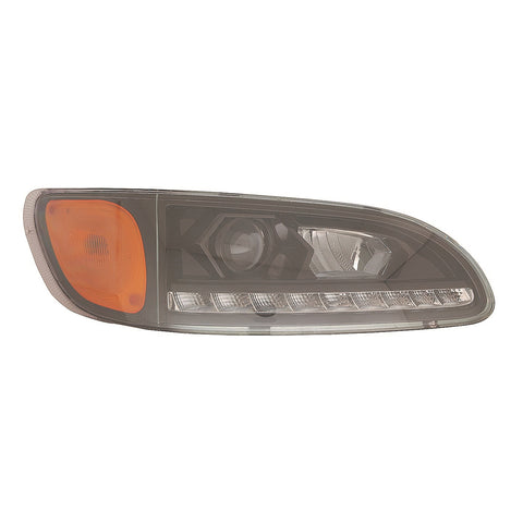 For Peterbilt 325 2008 09 10 11 2012/ 330 2005-2014/ 335 2005-2014/ 337 2010 11 12 13 2014/ 340 2006 07 08 09 10 11 2012/ 348 2012 13 2014/ 382 2012 13 2014 Headlight w/ LED DRL Black Passenger Side