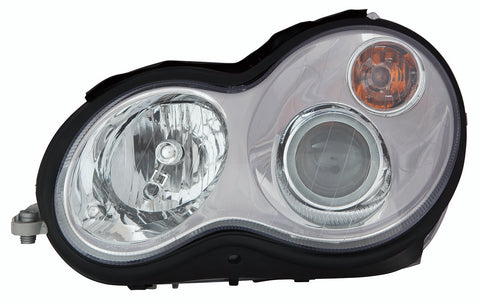 For Mercedes-Benz C Class 2001 02 03 04 05 06 2007 Headlight Halogen Chrome Bezel SET  MB2505109
