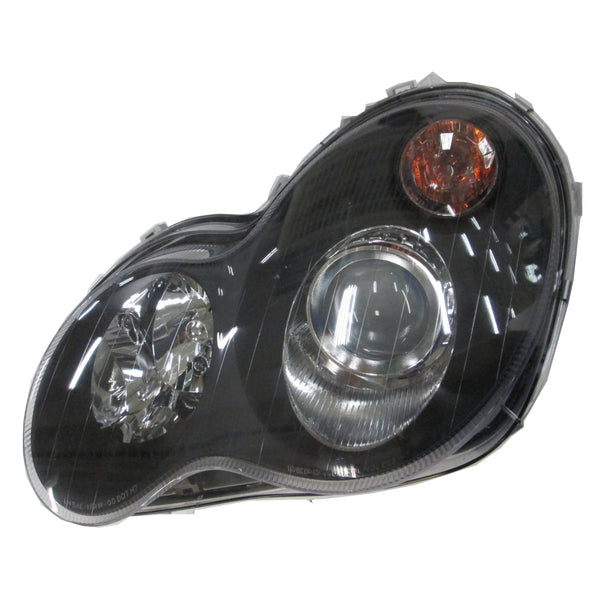 For Mercedes-Benz C Class 2001 02 03 04 05 06 2007 Headlight Halogen Black Bezel SET  MB2505112