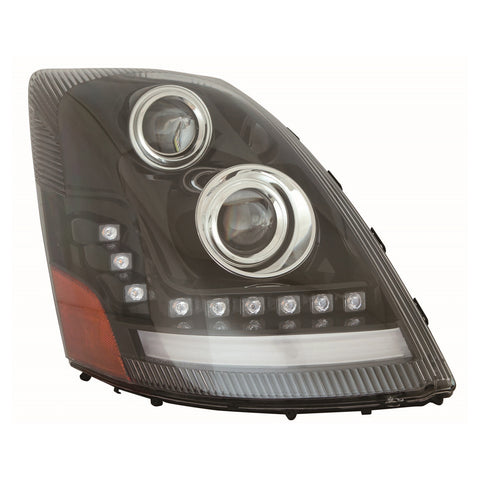 For Volvo VN Series 2004-2017 Headlight FULL LED Projector w/ DRL w/ SEQUENTIAL TURN SIGNAL ALL LED Passenger Side