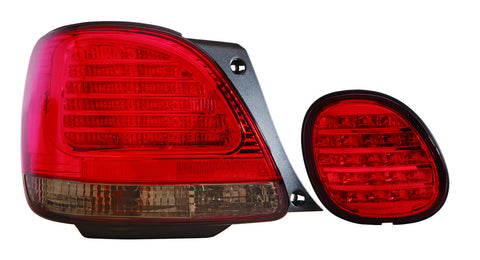 Lexus GS 300 / 400 / 430 98-05 Tail Light LED (I&O) Set Smoke / Red - ackauto