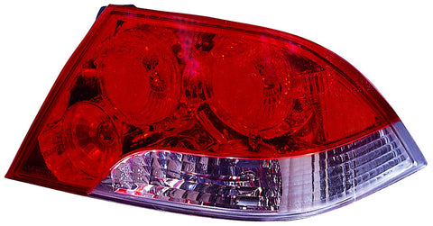Mitsubishi Lancer 02-03 Tail Light Assembly Clearear Red Lens Chrome - ackauto