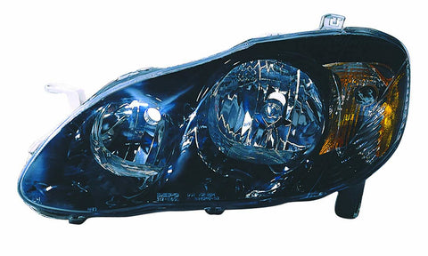 Toyota Corolla 03-07 Headlight Assembly Black Bezel PAIR - ackauto