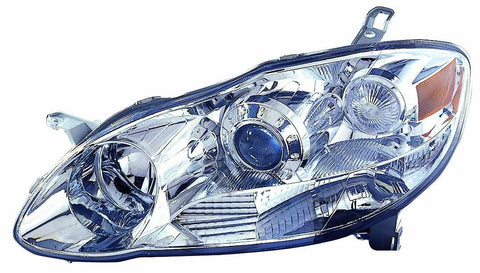 Toyota Corolla 03-08 Headlight Assembly Projector Chrome Set - ackauto