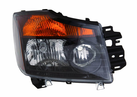 Nissan Titan 08-11 Headlight Unit Black Bezel Set - ackauto