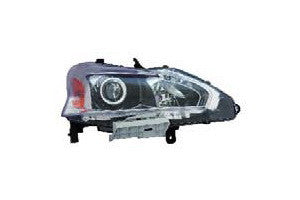 Nissan Altima Sedan 13-14 Headlight Assembly Halogen Black Bezel Set - ackauto