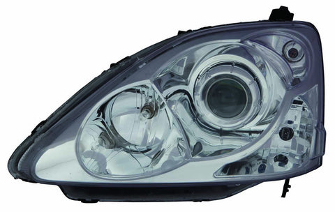 Honda Civic Hatchback 02-05 Headlight Assembly Projector Chrome Set - ackauto