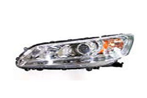 Honda Accord Sedan 13-14 Headlight Unit With LED DRL SE Model Halogen Chrome Set - ackauto