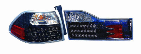 Honda Accord Sedan 01-02 Tail Light (I&O) LED Black - ackauto