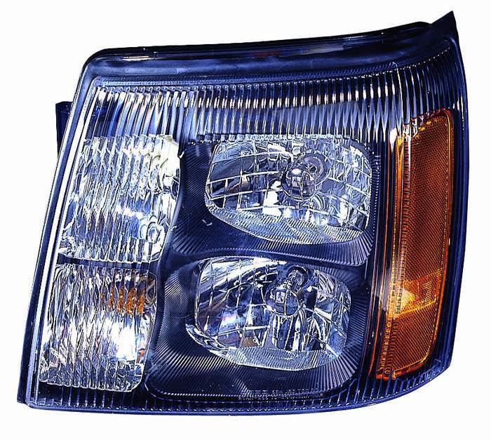 Cadillac Escalade 02 Headlight Assembly without HID Type Black - ackauto