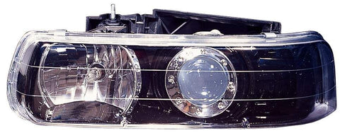 Chevy Silverado Truck 99-02 / Tahoe / Suburban 00-05 Headlight Assembly Projector Black - ackauto