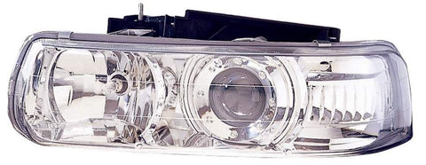 Chevy Silverado Truck 99-02 / Tahoe / Suburban 00-05 Headlight Assembly Projector Chrome - ackauto