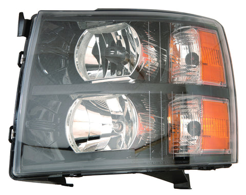 Chevy Silverado 07-10 Headlight Unit Black Bezel Set - ackauto