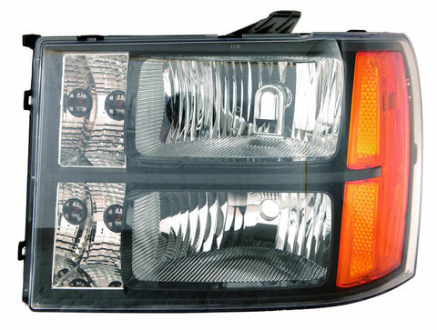 GMC Sierra 07-10 Headlight Unit Black Bezel - ackauto
