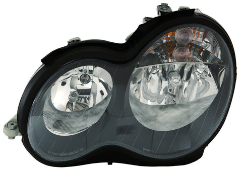 Mercedes-Benz C Class 01-07 Headlight Assembly Black Bezel Halogen Type - ackauto