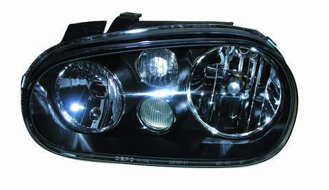 Volkswagen Golf GTI / Cabrio 99-05 Headlight Unit With Fog Light Black Bezel - ackauto
