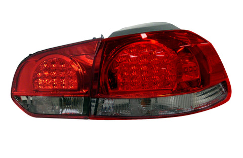 Volkswagen Golf 10-11 Tail Light Unit LED Type Red / Smoke Lens Set - ackauto