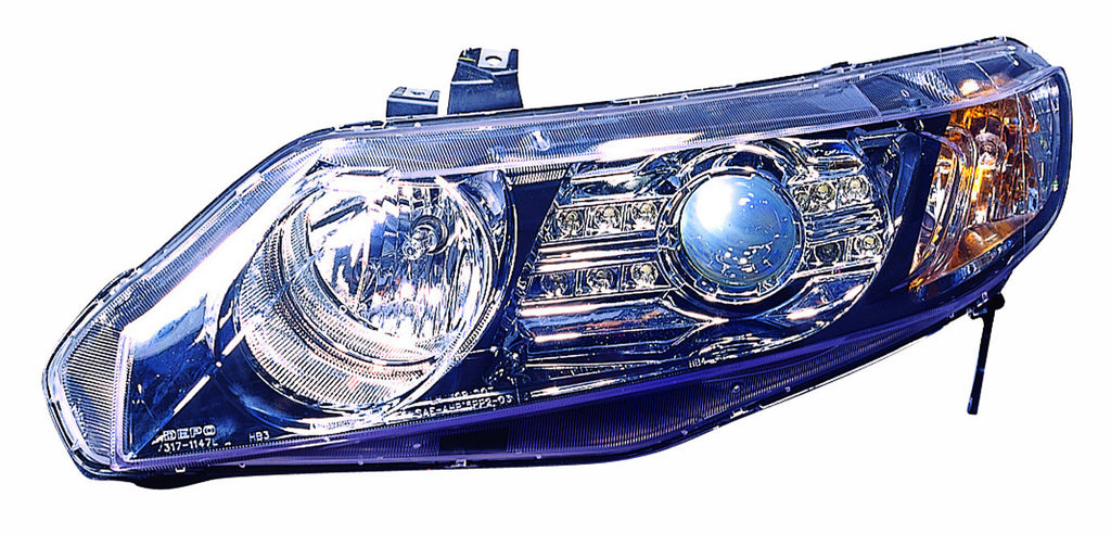 Honda Civic Sedan 07-08 Headlight Assembly Projector With LED With LED - ackauto